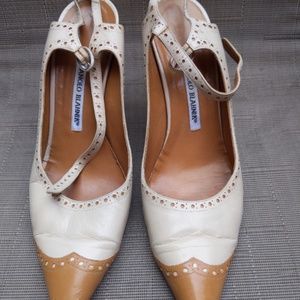 Size 41.5 Manolo Blahnik retro slingback pumps